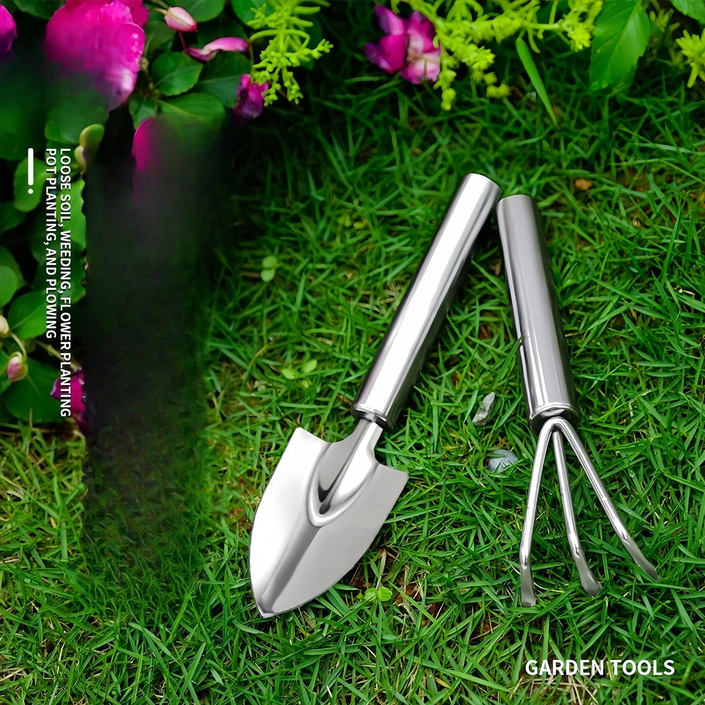 

NEW Planting Shovel Gardening Tools Mini Set Outdoor Potted Stainless Steel Household Soil Rake