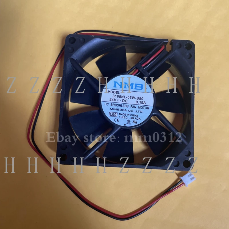 

Вентилятор охлаждения инвертора NMB 3108NL-05W-B50 DC24V 0.19A 8CM 8020, 1 шт.