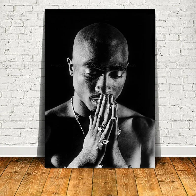 Snoop Dogg & Tupac 2PAC Rapper Music Star Album Poster Prints Wall Art Canvas Oil Painting Picture Photo Gift Room Home Decor