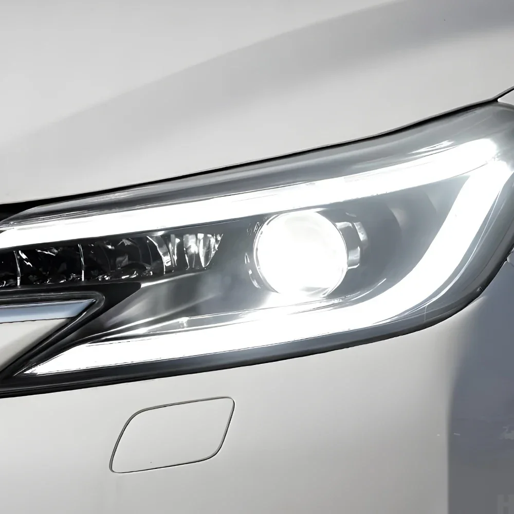 

Передние фары для Toyota REIZ MARK X 2013-2017, новые улучшенные светодиодные линзы-проекторы в стиле «демонические глаза», дневные ходовые огни, аксессуары.