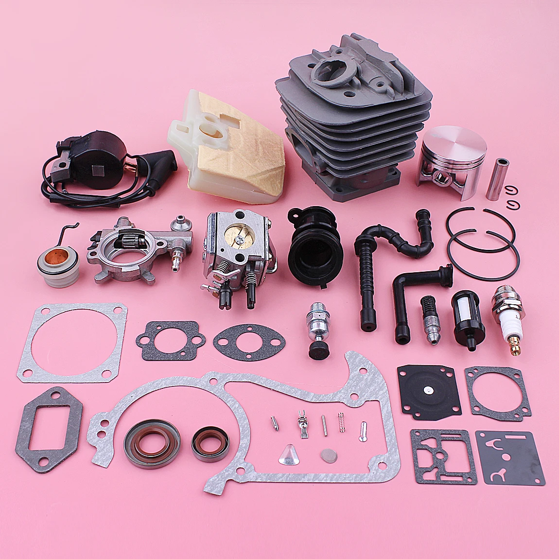 Kit de junta de bobina de ignição de carburador, pistão de cilindro 48mm para stihl 034 036 ms360 ms340 peças de motor de motosserra com filtro de ar