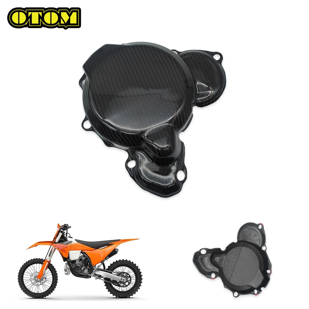 Motorcycle For KTM HUSQVARNA GASGAS Motor Stator Ignition Cover Guard Protector Carbon Fiber Magneto SX XC TC TX EC MC 2023-2025