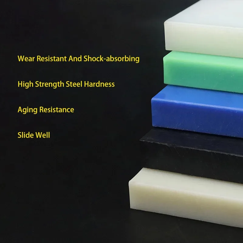 

Black Beige Green PA66 Nylon Board Cushion Block 8mm to 45mm Thick Machining Material