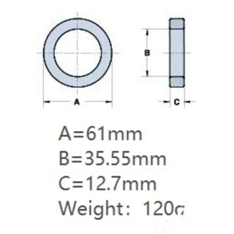 FT-240-43 American RF ferrite magnetic ring short wave antenna Barron core 61/35/13 permeability 850