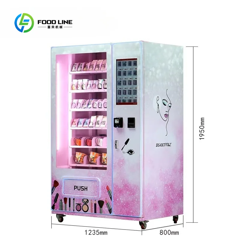 Customized Touch Screen Beauty Product Wigs Press on Nails Makeup False Eyelashes Hair Cosmetics Lashes Beauty Vending Machine