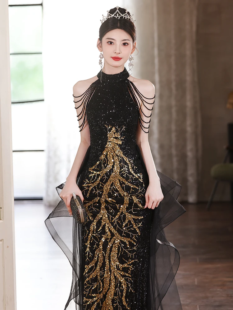 

Вечернее платье Ele Bla для женщин: модное, роскошное, чувственное, с эффектом «рыбий хвост», для бала и свадебной церемонии