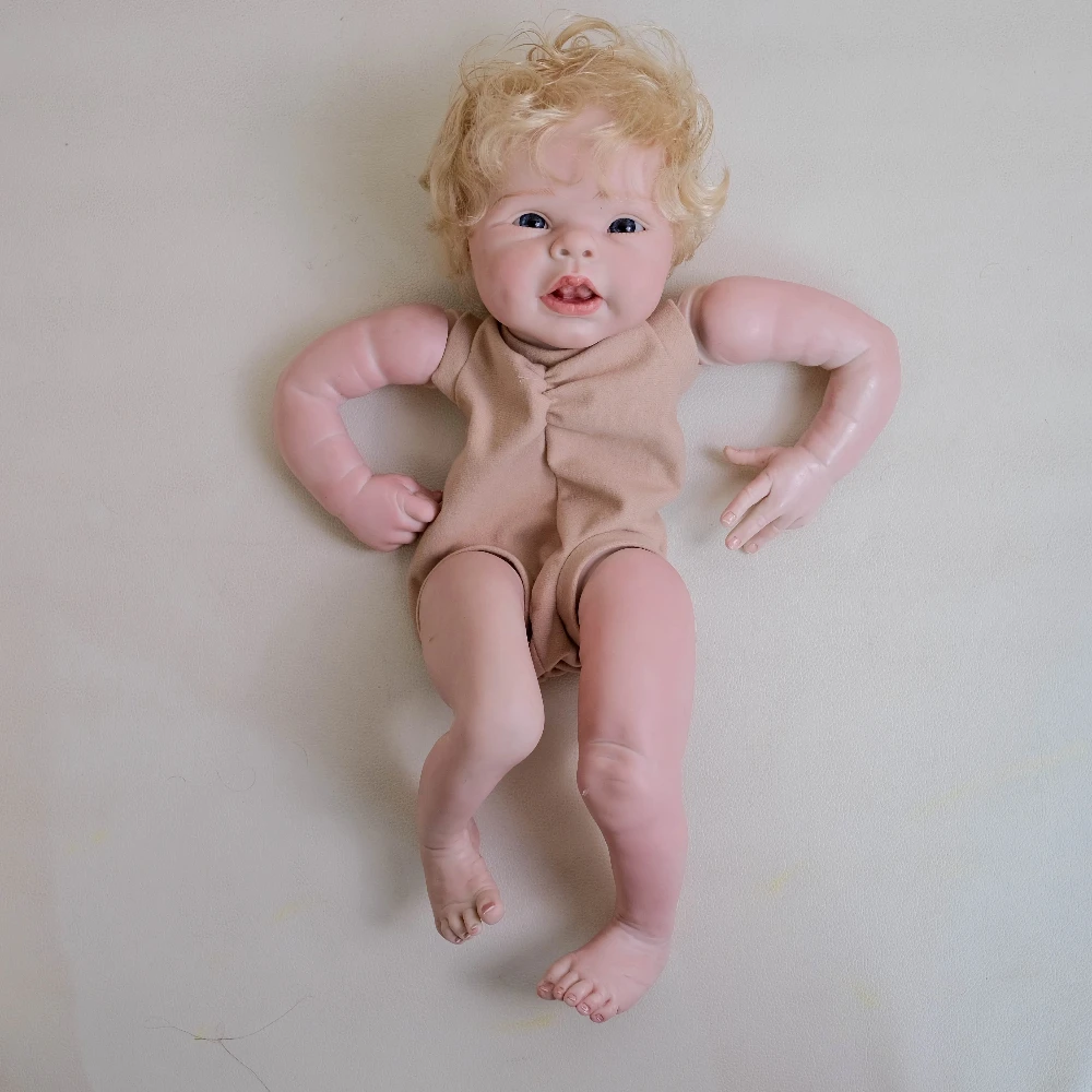 22 pollici Vendita di liquidazione Kit già dipinto Parti di bambole rinate con corpo in tessuto Kit fai da te fatto a mano Kit bambola Bebe Reborn