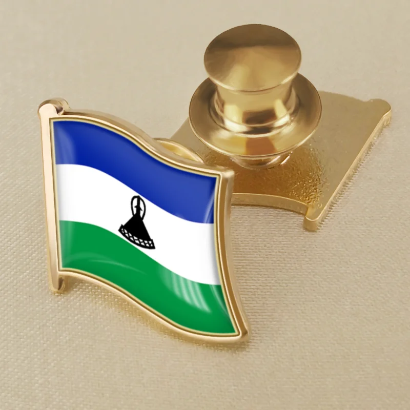 Lesotho National Flag Lapel Pins Country Badges