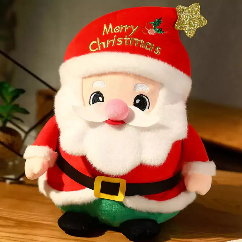 Weihnachten santa claus schneemann plushies versteckt in einem apfel als geschenk für freunde