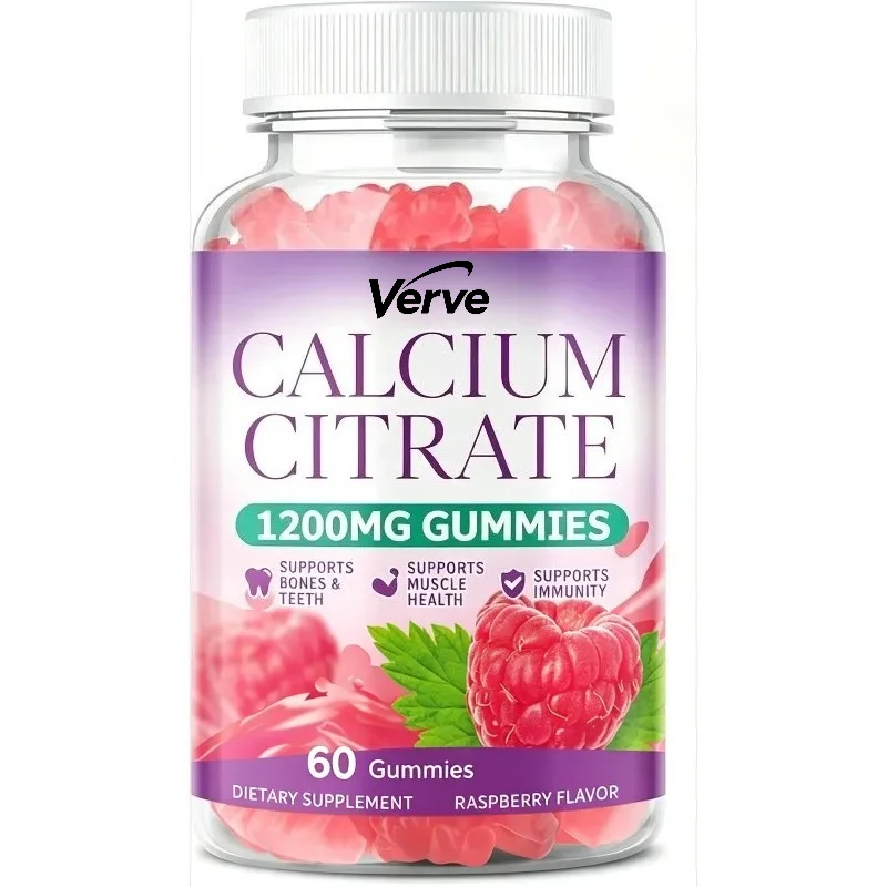 Calcium Citrate Soft Candy 1200mg - Adult and Children's Bone and Tooth Health Support -60 Gummies