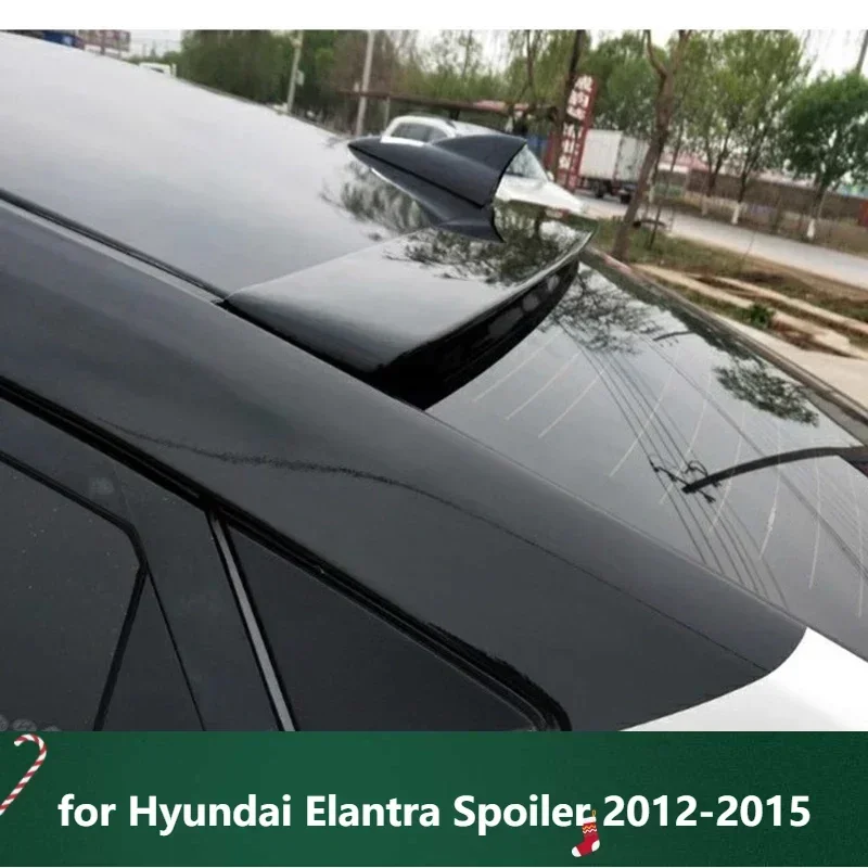 

New! Rear Roof Wing for Hyundai Elantra Spoiler 2012-2015 Glossy Black ABS Plastic Tail Fin Accessories