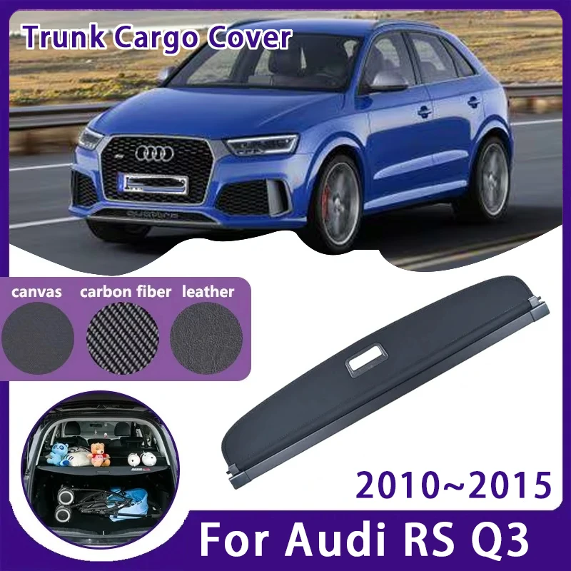 

Car Trunk Curtain Cover For Audi RS Q3 8U 2010 2012 2013~2015 Retractable Storage Trunk Rack Partition Shelters Auto Accessories