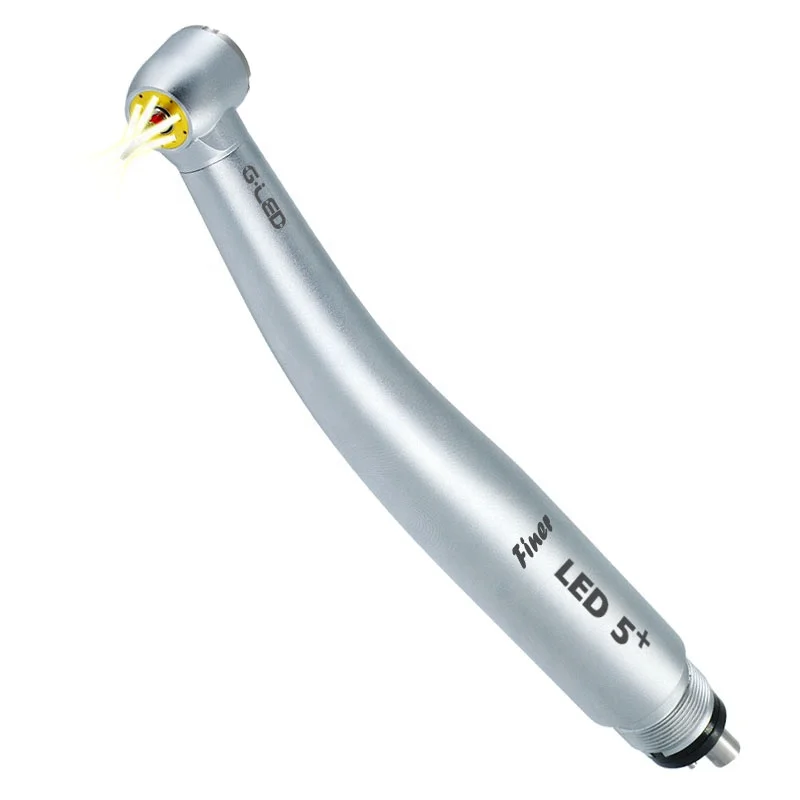 5 LED bulbs air turbine LED generator den tal handpiece with five water den tal high speed handpiece