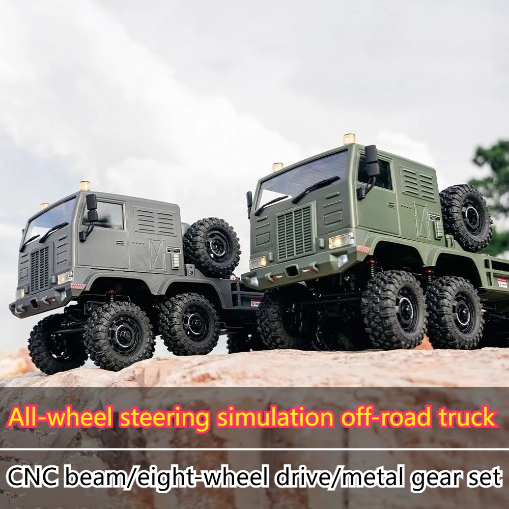 รถบรรทุกจำลองควบคุมระยะไกล CR18P 1/18 8WD ขับเคลื่อน 8 ล้อ 6 ช่องสัญญาณ พร้อมระบบบังคับเลี้ยว 8 ล้อ รถของเล่นบังคับวิทยุไฟฟ้า