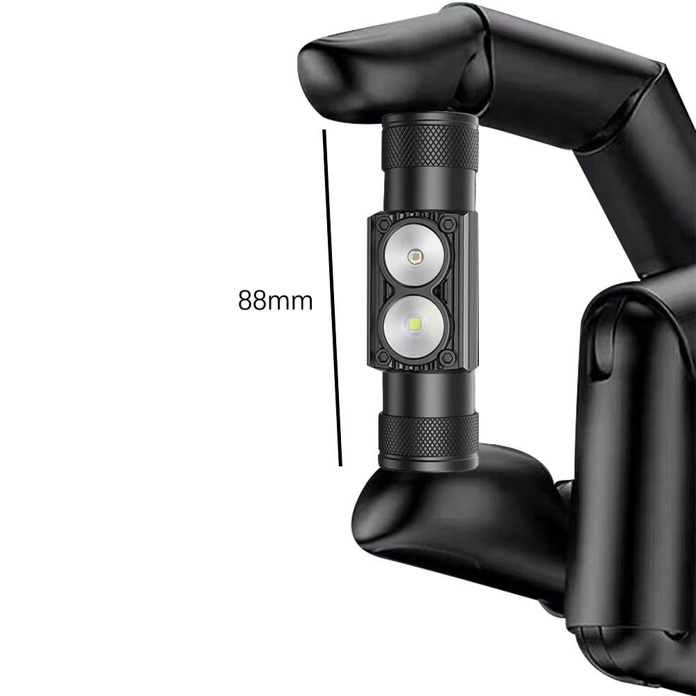 HACHANLUN LED كشافات صغيرة عالية الطاقة أبيض أحمر المصباح 18650 قابلة للشحن USB نوع-C الشعلة التخييم الصيد مصباح يدوي مصباح