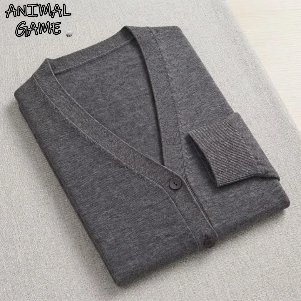 New Men's Cardigan Sweater Coats Button Down Knitwear Casual V-Neck Long Sleeve Knit Lightweight Work Jackets for Men Outwear