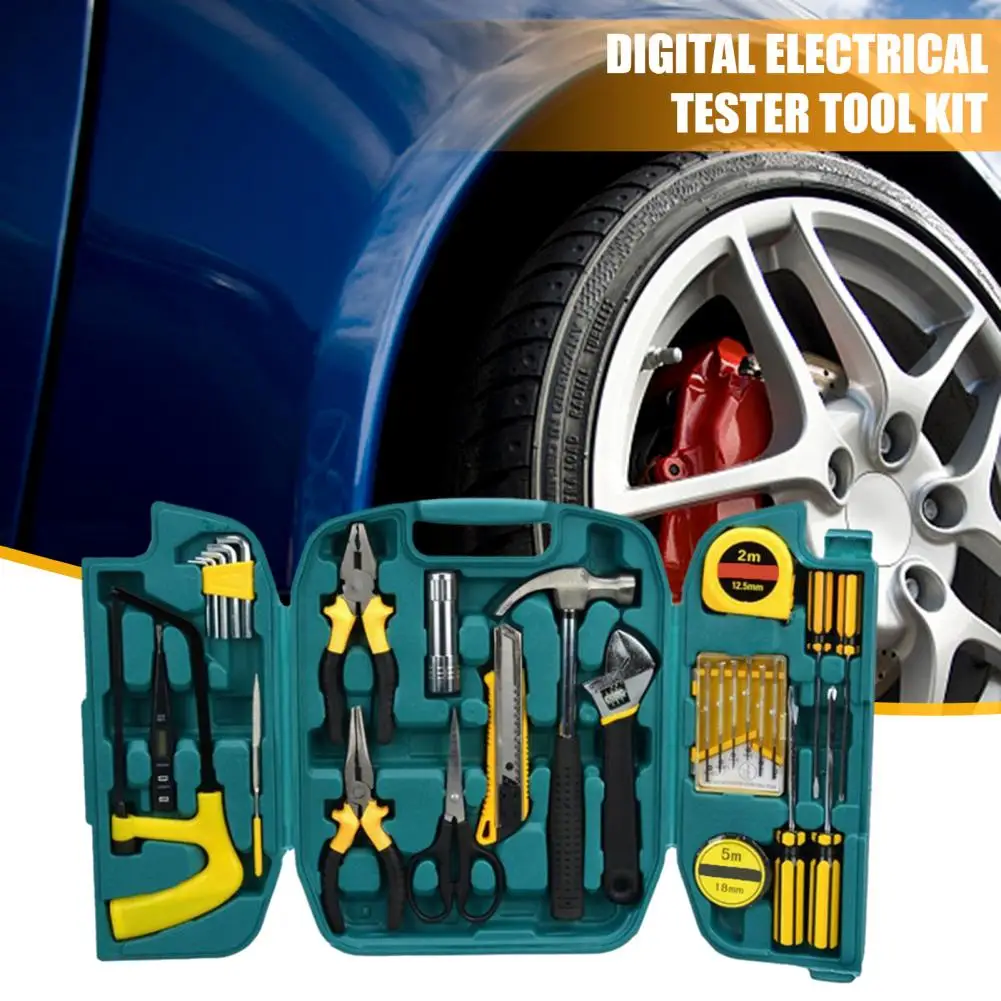 เครื่องมือOrganizer 27 ชิ้นแบบพกพาซ่อมบ้านชุดเครื่องมือชุดซ่อมรถยนต์พร้อมกล่องเครื่องมือEssentialเครื่องมือสําหรับโครงการDiyบ้าน