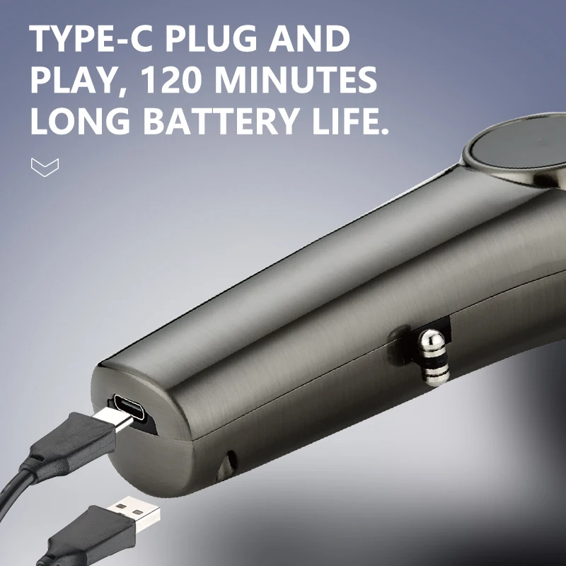 Cortadora de pelo y afeitadora eléctrica Kemei, recortadora de barba recargable, cortadora de pelo profesional para hombres KM-1592