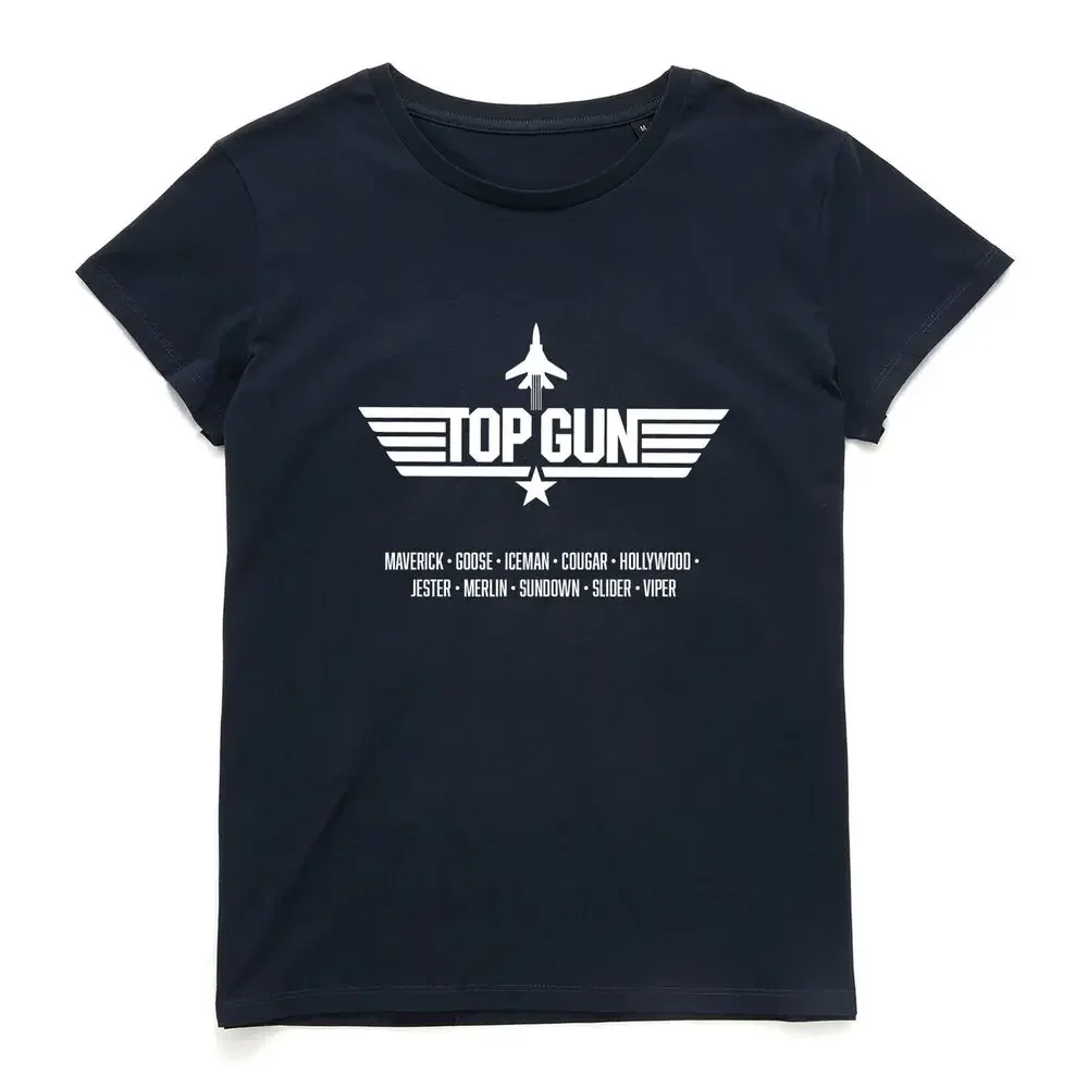 Top Gun Codenames Women's Anime Graphic T-shirts for Men Clothing Women Short Sleeve Tees Vintage High Quality 100%Cotton