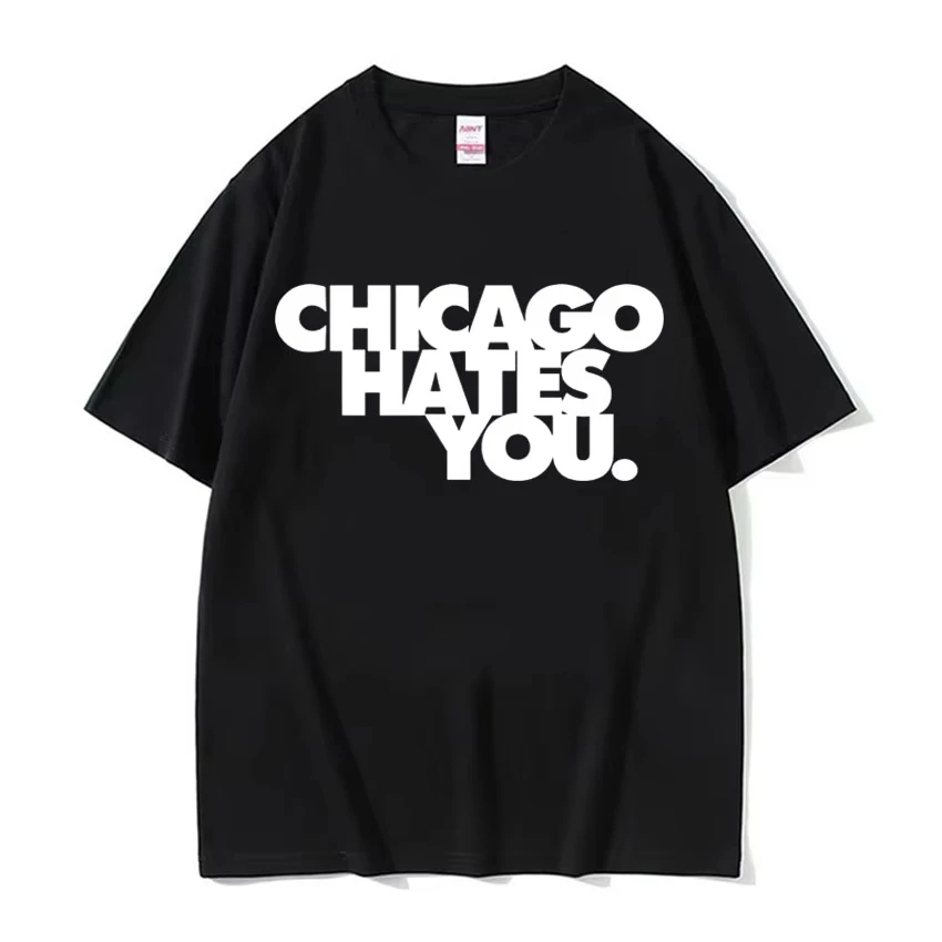 Rapper Chief Keef Chicago Hates You Same Style T Shirt Men Harajuku Hip Hop Vintage T-shirt Casual 100% Cotton Oversized Tshirts