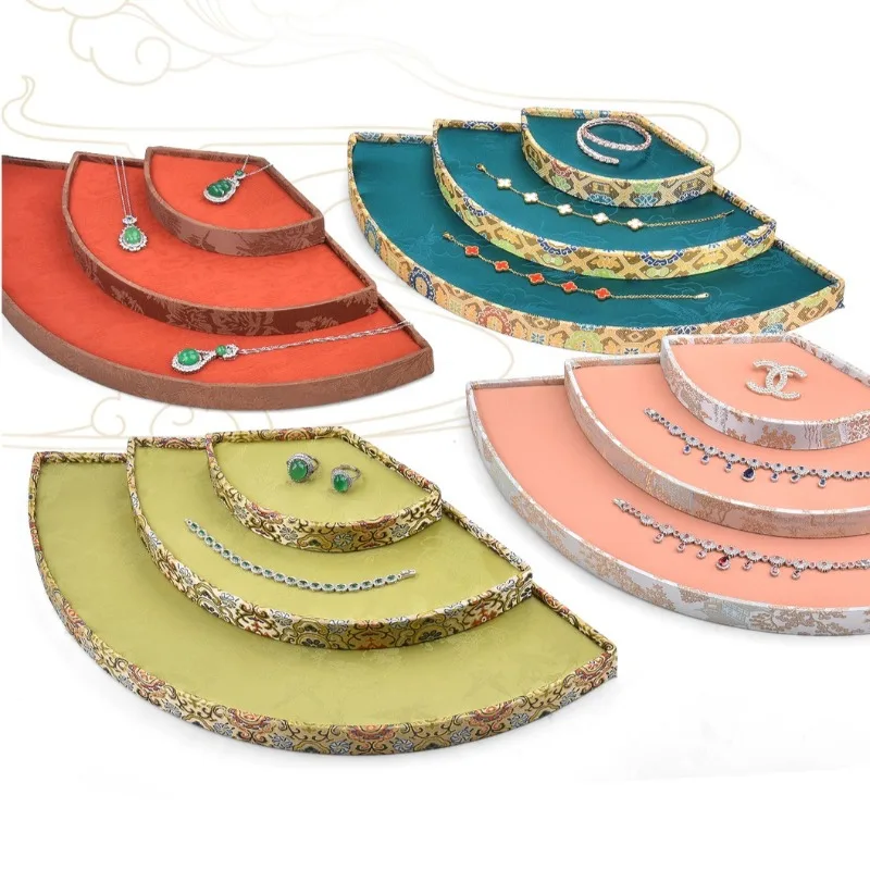 

Earrings Display Tray Counter Jewelry Showcases Trays Steps Bracelets Necklace Organizer Trays Live Pictures Jewellery Props