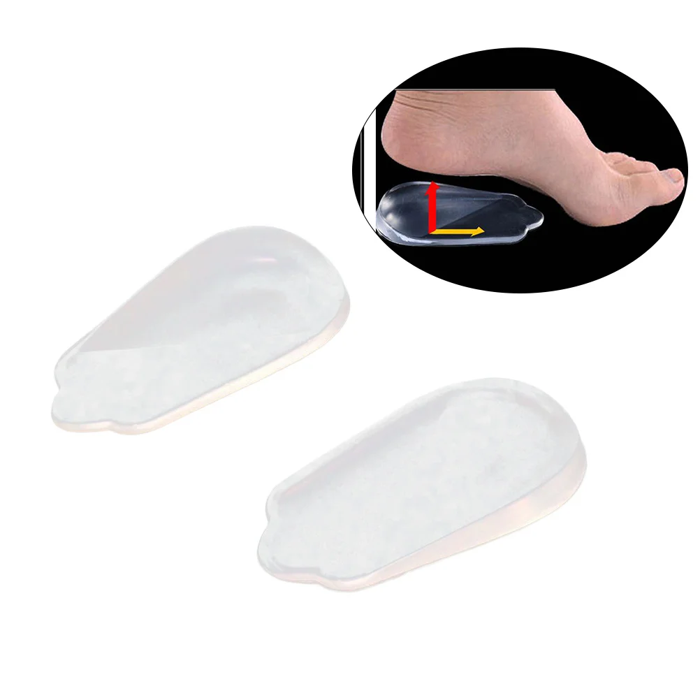 1 زوج نعال تقويم العظام سيليكون منصات كعب شفافة حجم L ل O X الساقين تصحيح رفع إدراج منصات قوس دعم #2