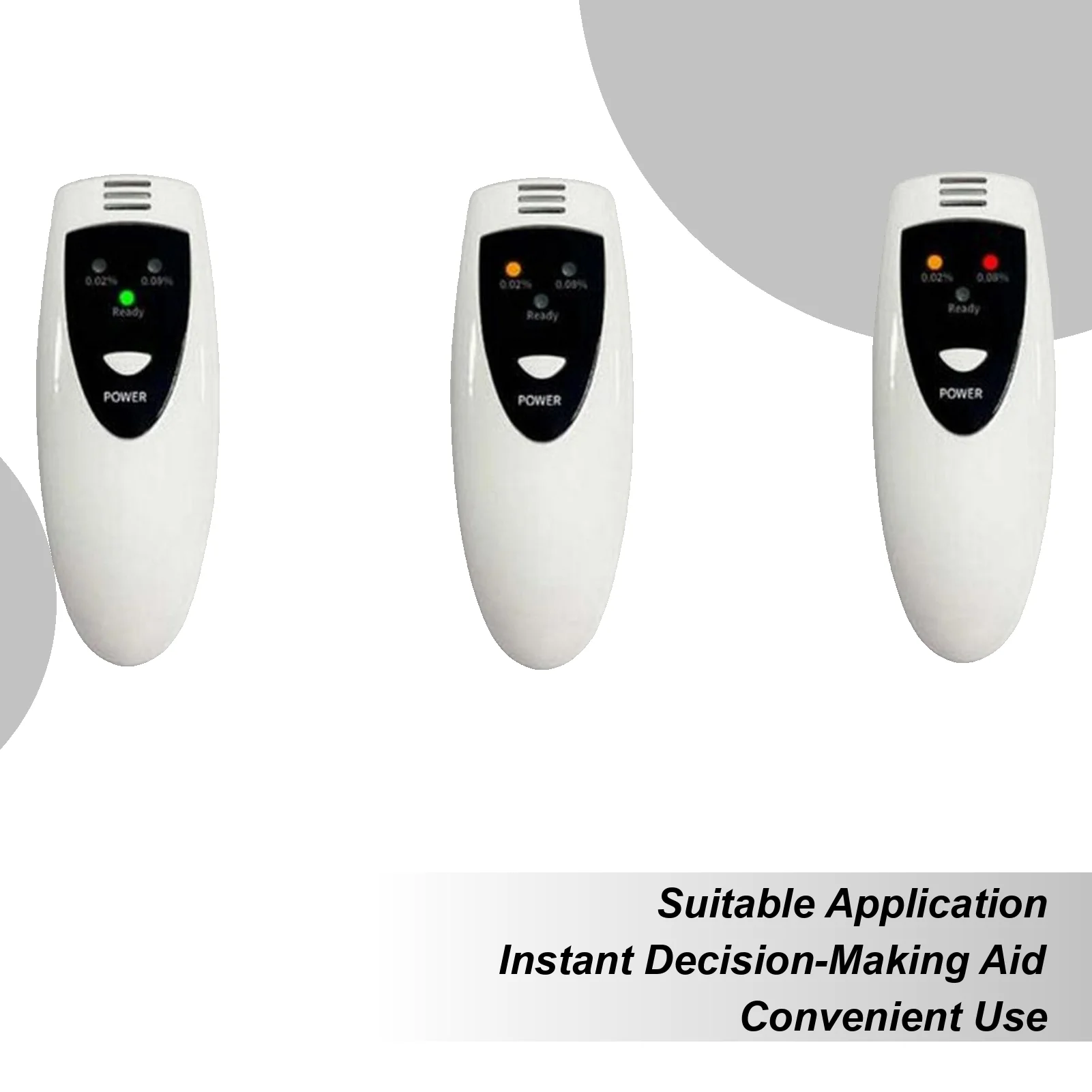 Car Alcohol Breathalyzer Light Indicators Breath Alcohol Test Blower Accurate Professional Detector For Men Driver Women