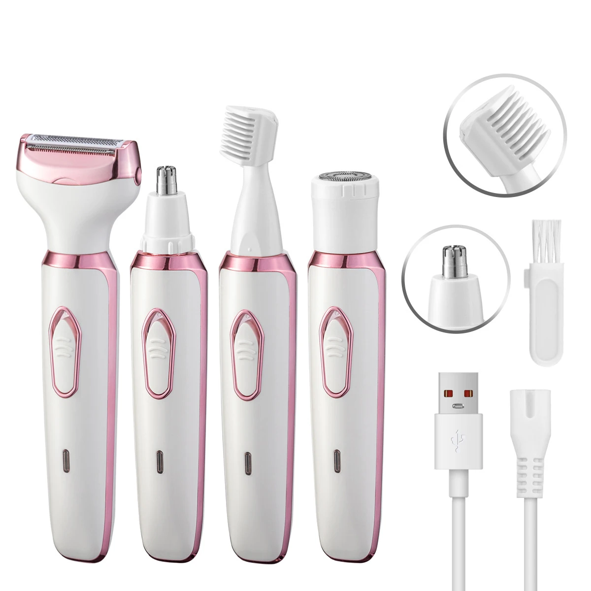 

Electric Women's Shaver Private Rechargeable Portable 4 in 1 Electric Razor Armpit Hair Private Parts Hair Trimming Private Care