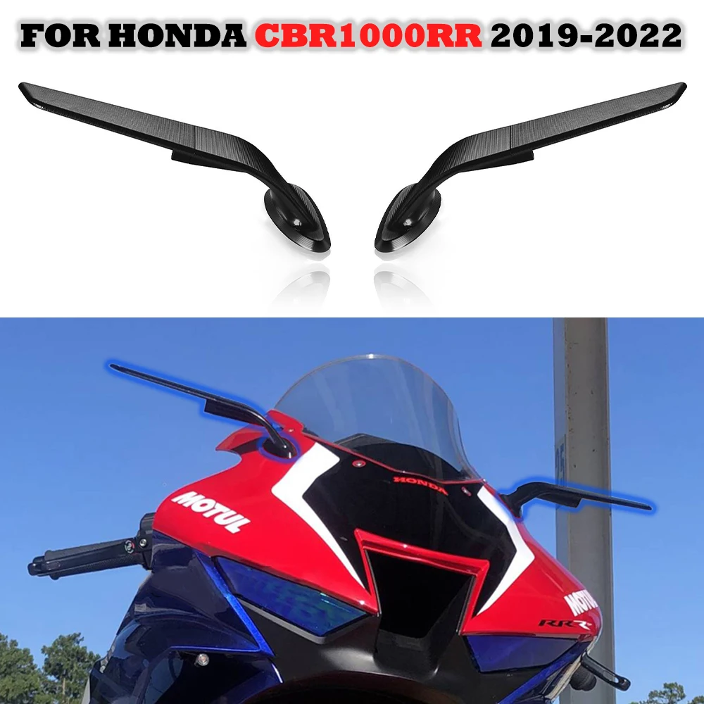 

For HONDA CBR1000RR CBR 1000RR 2019 2020 2021 2022 Rearview Mirrors Wind Wing Adjustable Rotating Side Mirror Winglet CBR-1000RR