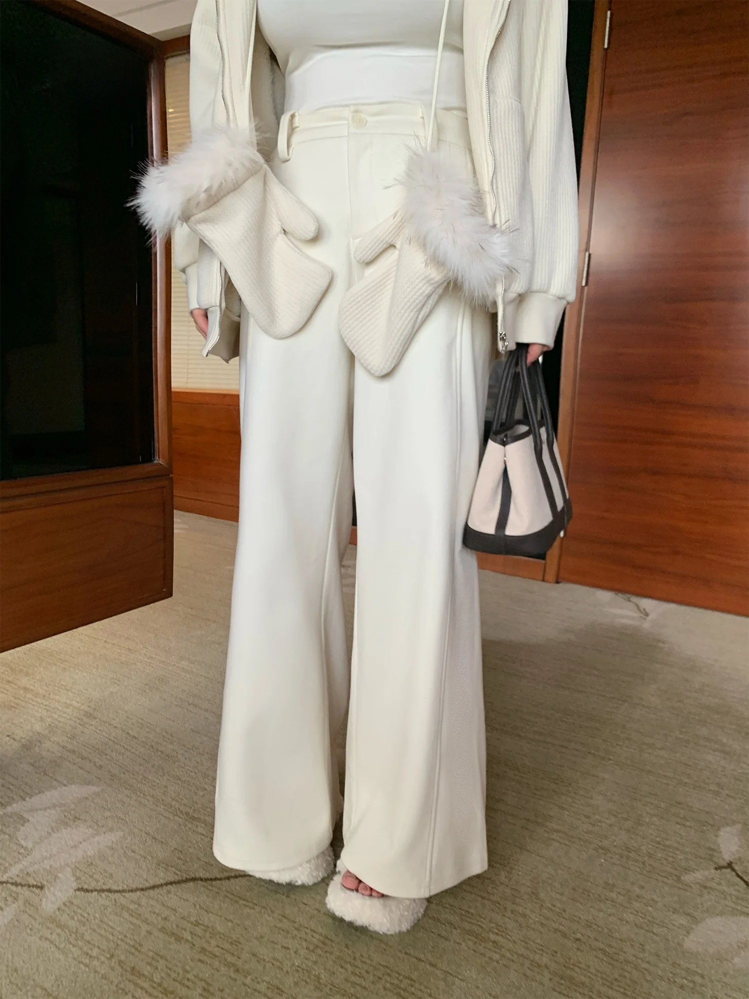 

Женские прямые джинсы, брюки-бакконы, большие размеры, утягивающие белые длинные брюки, повседневные брюки с завязками на талии, на молнии