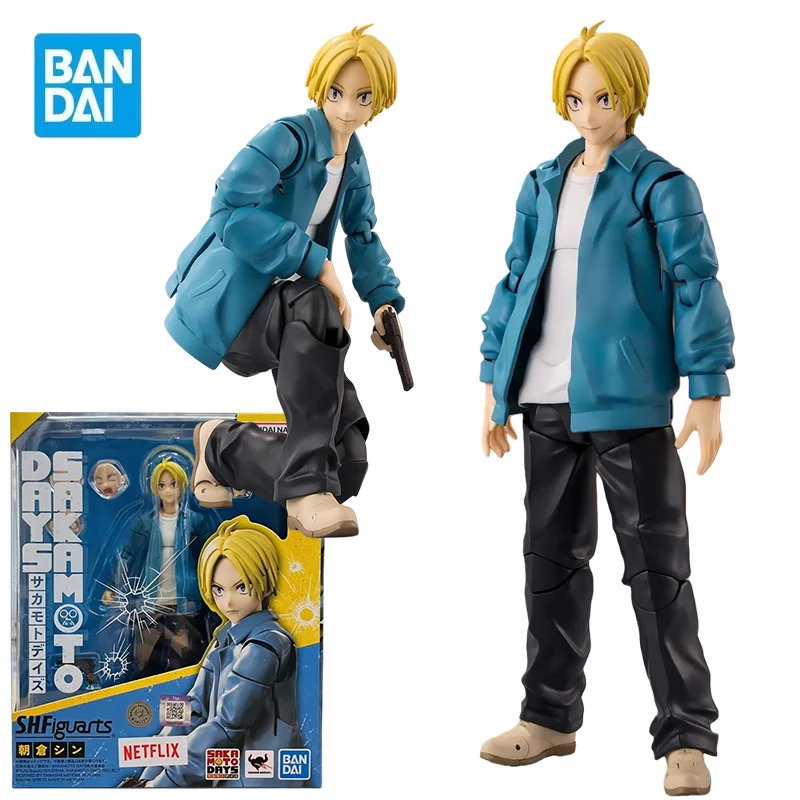 

BANDAI SHF SHIN ASAKURA Action Figures SAKAMOTODAYS Anime Model Kit Toys for Boys Original Box Collection Gifts for Boys