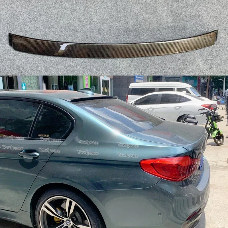 

For BMW 5 Series G30 Spoiler 5 Series G30 525 530li 2018-2022 Real Carbon Fiber /ABS Rear Windows Roof Spoiler Wing