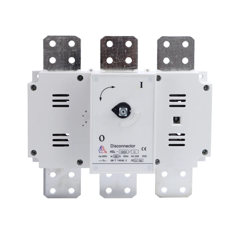 1000-1600A 1P Industrial Use Load Switch HGL-1600/3 Isolator 1000V 50/60Hz Copper/Silicone Rubber Fuse White 2000 Times Service