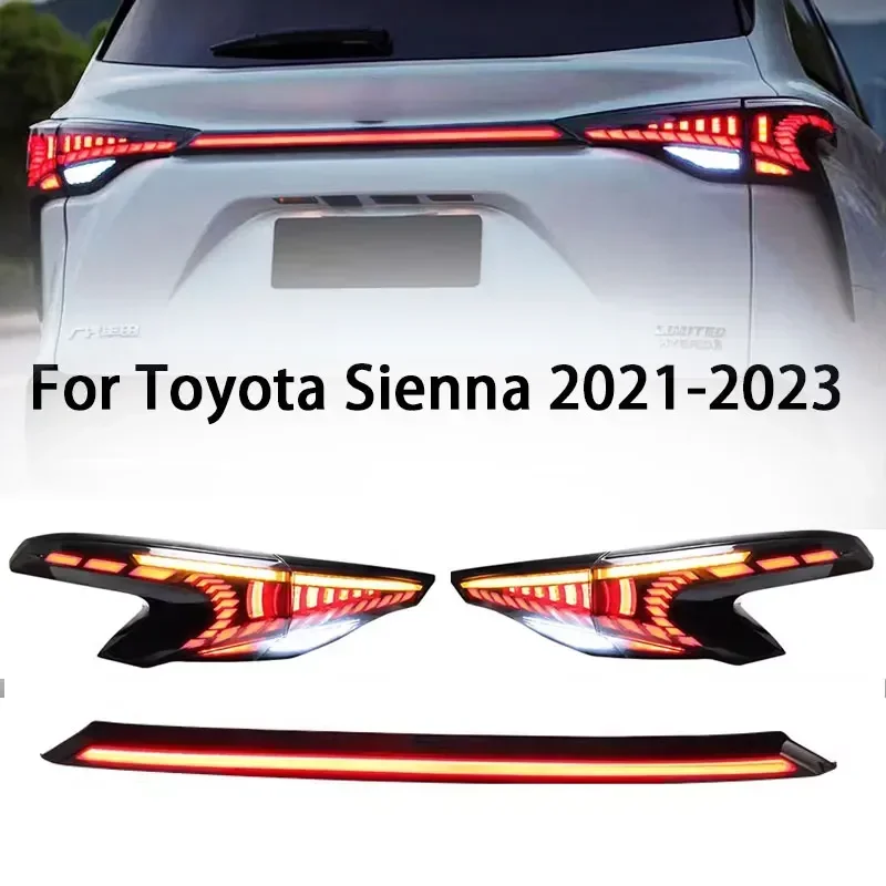 

Car Tail Lamp for Toyota sienna 2021-2023 LED Through TailLight sienna Rear Fog Brake Turn Signal Automotive IS200 Accessories