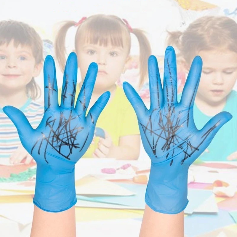 20/50PCS Nitrile Gloves Disposable  for 5-12 Years Kids Latex and Powder Free Gloves for Gardening Painting Cleaning Cooking DIY