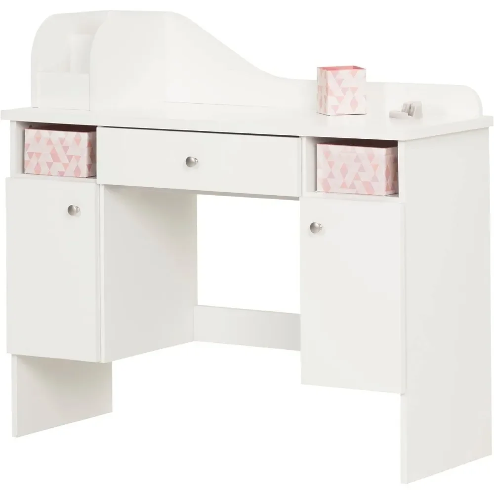 Dressing Table Make-up Dressing Table With 2 Doors and Storage Baskets Desk Dressers for Bedroom Furniture MakeupPure White