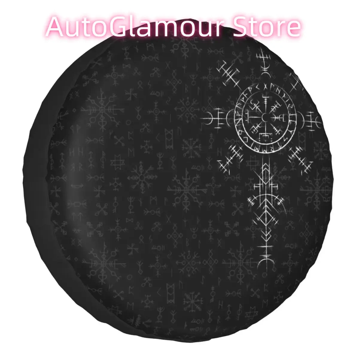 

Пользовательский Lucky Charm Viking Compass Vegvisir, чехол для запасного колеса, чехол для Jeep Vikings Valhalla, автомобильные аксессуары