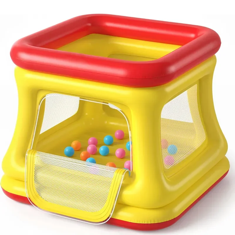 Kids Inflatable Bouncer Castle with Ball Pool and Safety Net Indoor Outdoor Jumping House for Children Toddler Play Center