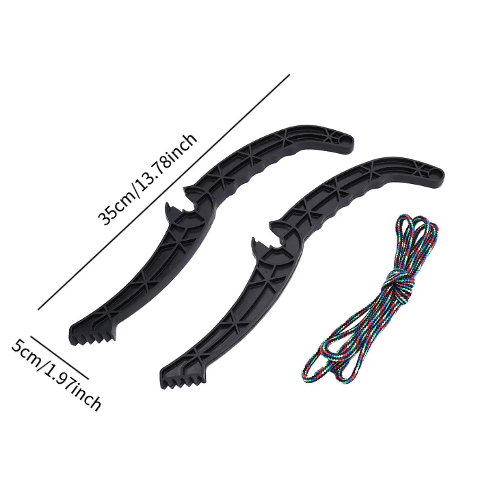 1 Pair Ski Sleds Brake Pads Non Slip for Grass Slide Outdoor Sports Sledding