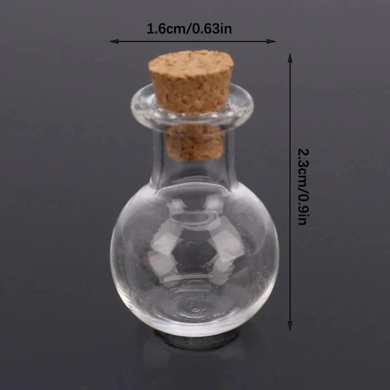 10Pcs Small Glass Bottles Miniature Potion Bottle Mini Cork Glass Vials Wedding