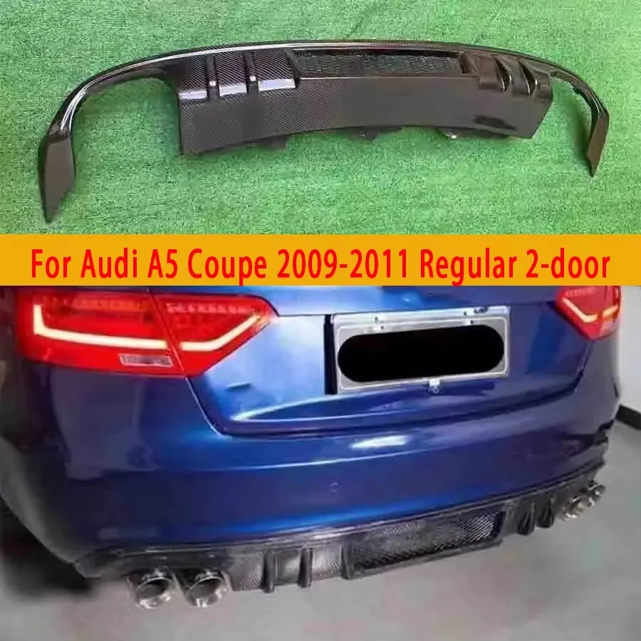 

For Audi A5 Coupe 2009-2011 Regular 2-door Carbon Fiber Car Rear Bumper Diffuser Rear Splitters Spoiler Back lip body kit