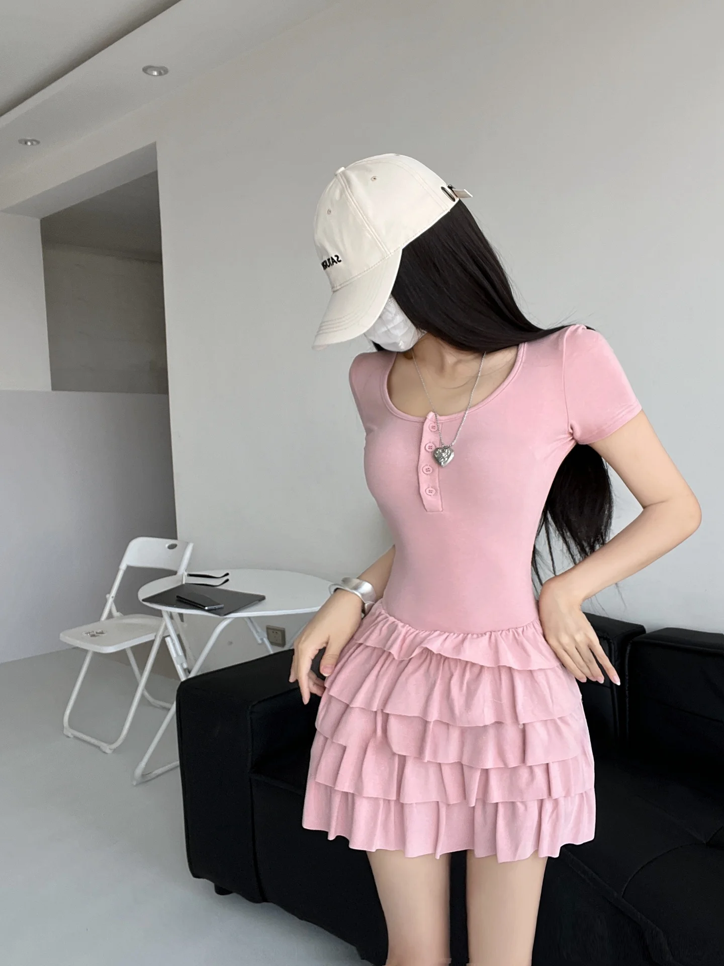 Ele ort Sve Square Ne Dr Gonna torta snellente a vita alta Sle Summer Commute Faion per giovani donne