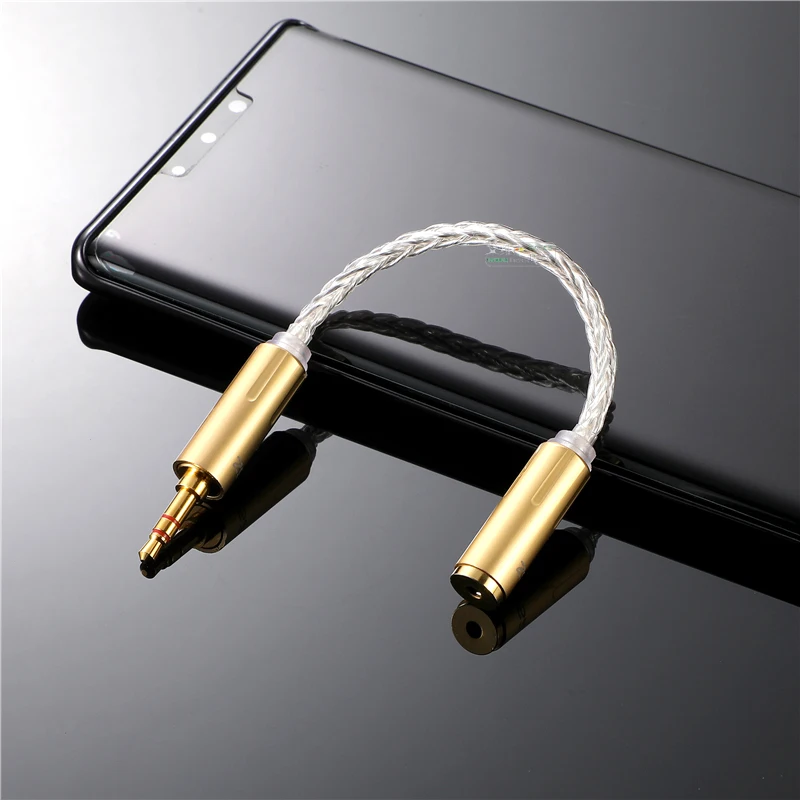 Manual Welding Earphone Audio Cable for jack XLR 3.5mm 4.4mm 6.35mm 2.5mm male female with silver-plated wire Headphones Adapter