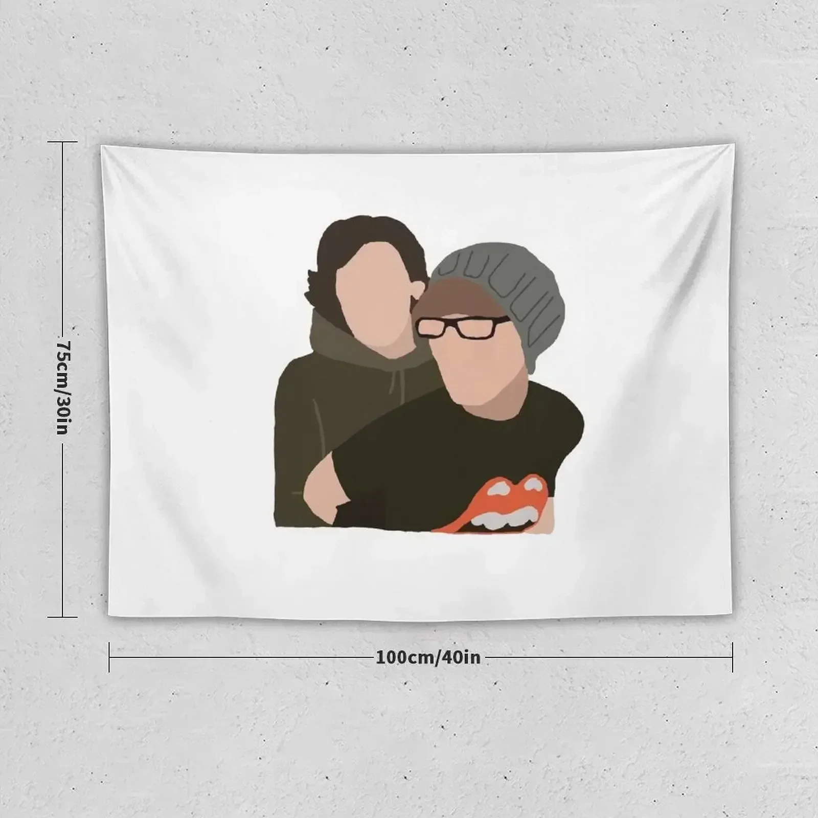 Larry Stylinson Hug Tapestry Wall Carpet Decorative Wall Tapestry