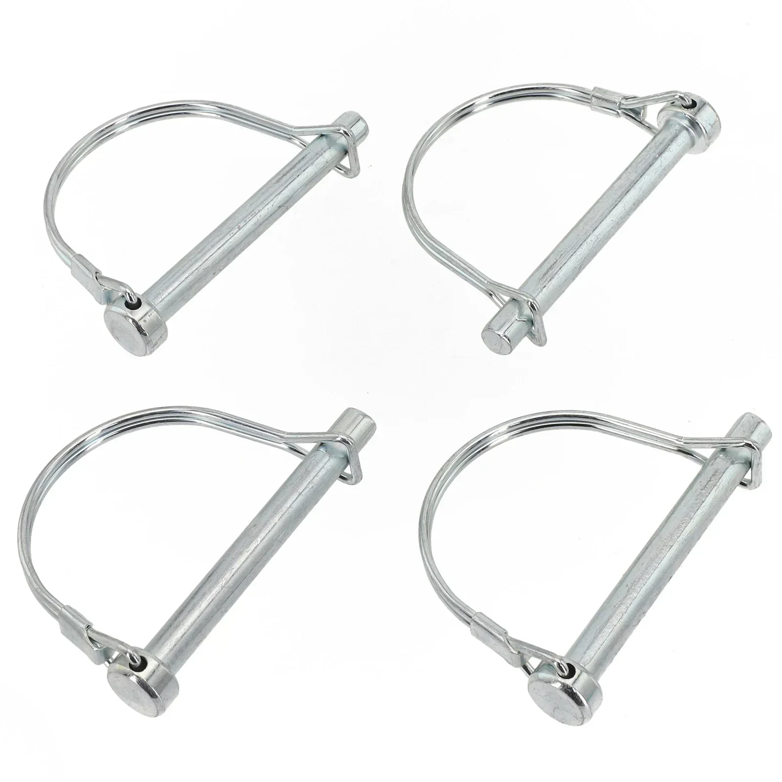 Quick Lock Safety Pin Lock Silver Trailer Coupler D Shape Metallocking Pins Quick Lock 2023 4pcs Strong M8*70mm