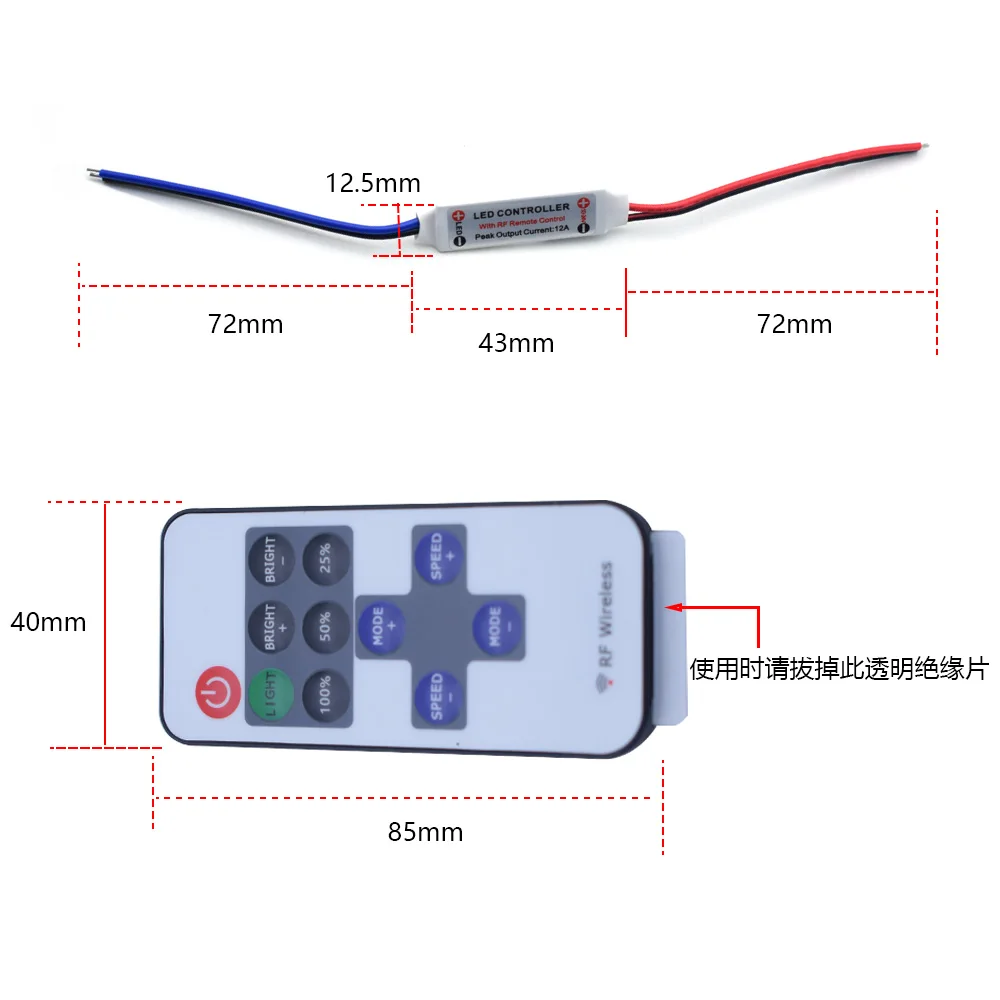 YUSIJIE-430 Button Adjustable LED Mini Strobe Module Breathing Flash Pilot Light Fast Flashing 10-24V Voltage