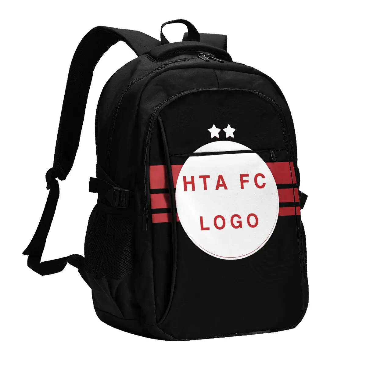 Hapoel Tel Aviv FC Large Travel Laptop Backpack USB Charging Port Business Backpack for Men and Women