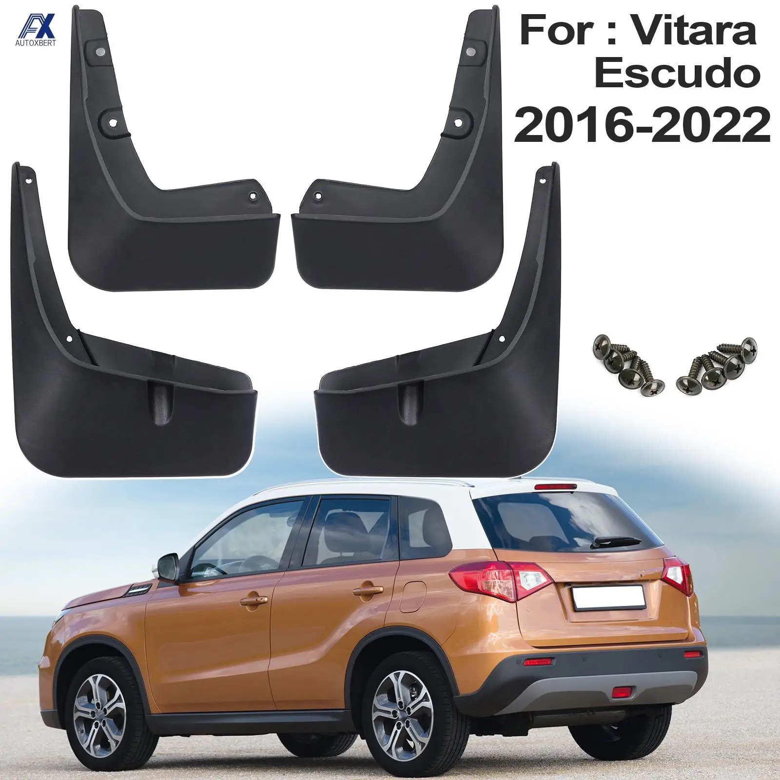 4pcs For Suzuki Vitara Edcudo 2016 - 2022 Mud Flaps Mudflaps Splash Guards Mudguards Front Rear 2017 2018 2019 2020 2021