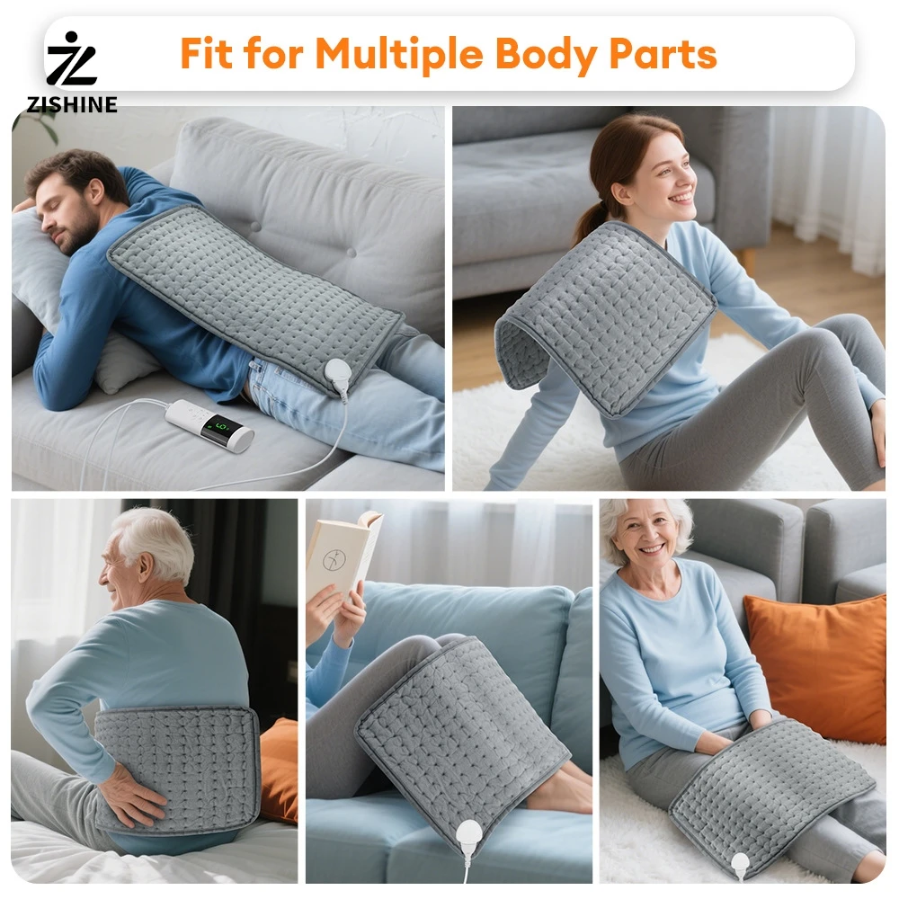 30*60cm Electric Heating Pads for Back Neck Shoulder Home Office Washable Winter Warm Blanket 4 Timer 9 Temperature Control