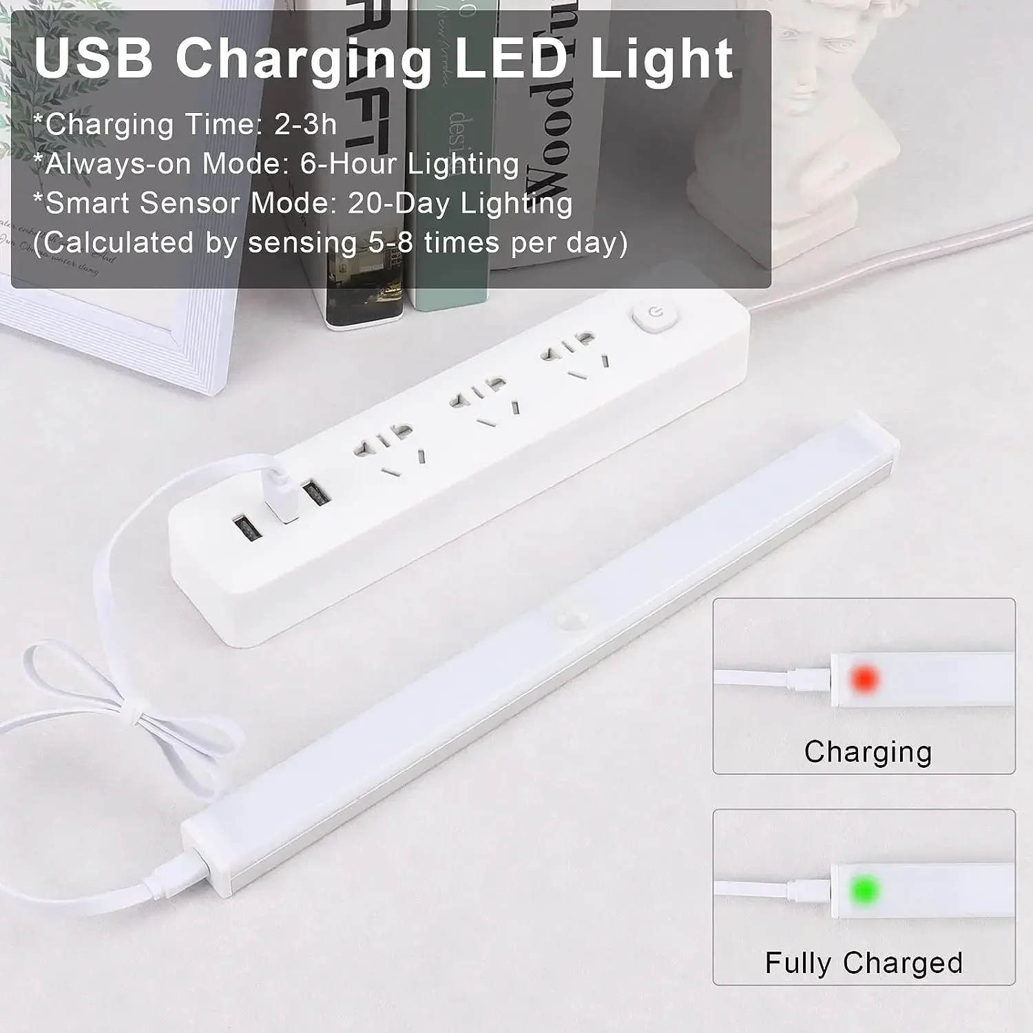 Xiaomi luz noturna com sensor de movimento tipo c lâmpada noturna recarregável sem fio led armário de cozinha sala iluminação de mesa de cabeceira